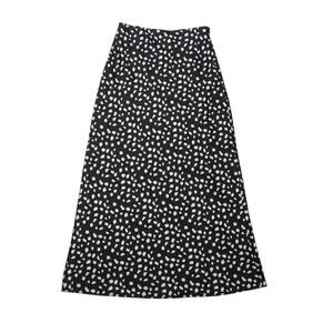 Alice in the Eve Black and White Dot Print Maxi Skirt S